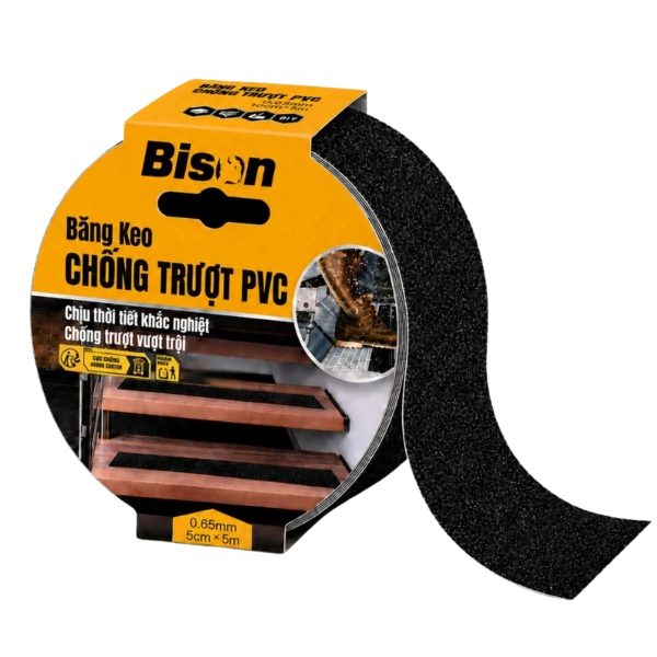 Cuộn băng keo chống trượt trơn xám đen 5cm x 5m BSASBK0505