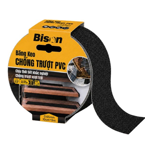 Cuộn băng keo chống trượt trơn xám đen 10cm x 5m BSASBK1005