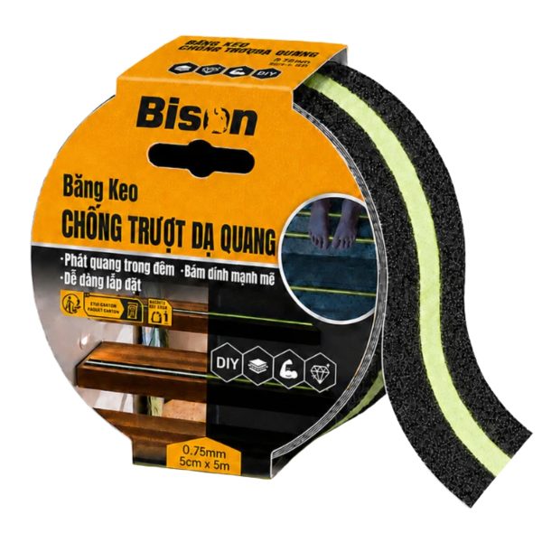 Cuộn băng keo chống trượt dạ quang phát sáng 5cm x 5m BSASGL0505
