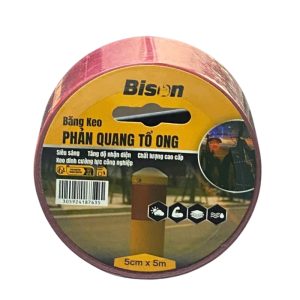 Băng Keo Phản Quang Đỏ Bison 5cm x 5m BSRFRD0505