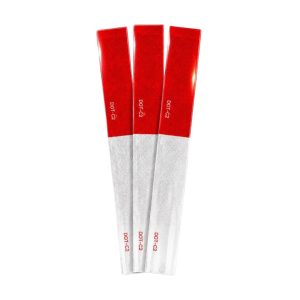 Combo 10 miếng băng keo phản quang sọc trắng đỏ 5cm x 30cm BSRFRW0530P10