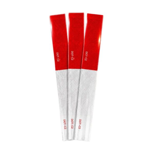 Combo 10 miếng băng keo phản quang sọc trắng đỏ 5cm x 30cm BSRFRW0530P10