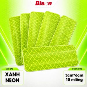 Băng keo phản quang màu neon Combo 10 miếng 3cm*6cm BSRFYE0306P10