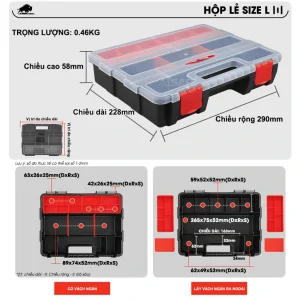 Bộ Hộp Đựng Đồ Nghề 4 Trong 1 Bison BS322881 - Hộp lẻ BS322881-L