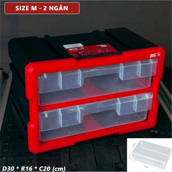 Tủ Đựng Đồ Nghề Nhựa 4 Ngăn Kết Nối Bison BS386881C