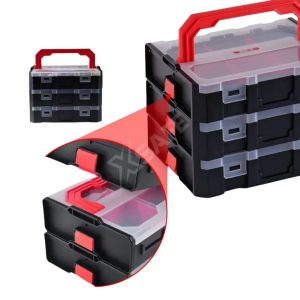 Hộp Đựng Linh Kiện Nhựa 6 Ngăn Ghép Nối Bison BS511002