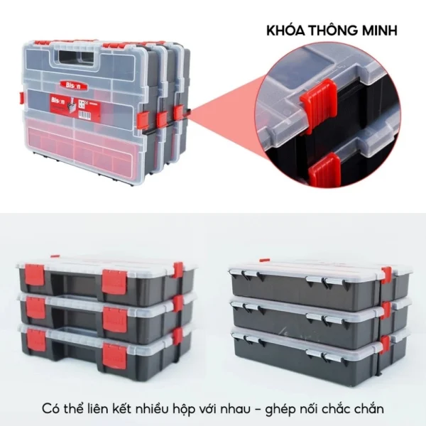 Hộp Đựng Linh Kiện 21 Ngăn Bison BS322888