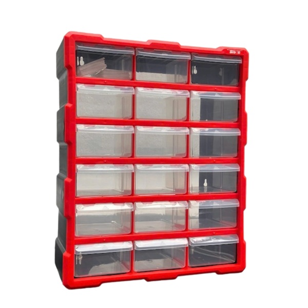 Tủ Đựng Đồ Nghề Nhựa 18 Ngăn Bison BS386202C