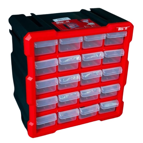 Tủ Đựng Đồ Nghề Nhựa 20 Ngăn Kết Nối Bison BS386101B
