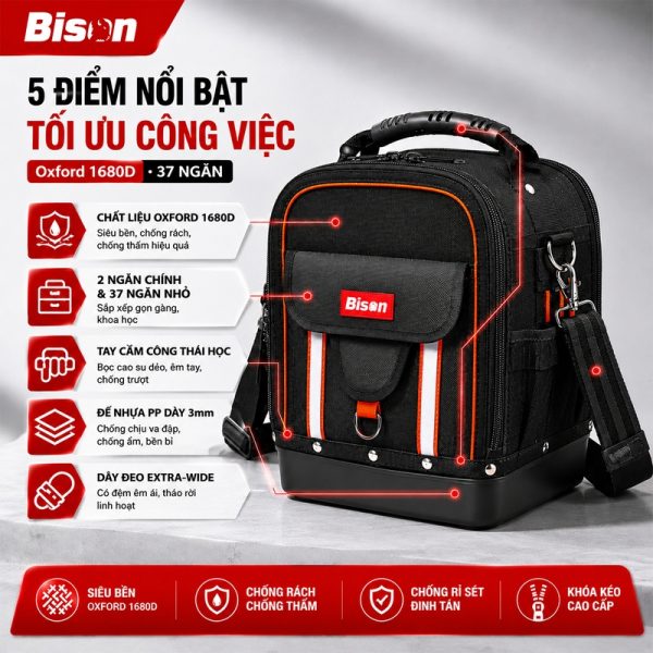 Túi Đồ Nghề Bison Pro BS811608