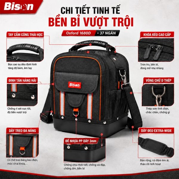 Túi Đồ Nghề Bison Pro BS811608