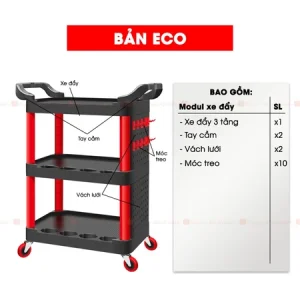 Xe Đẩy Dụng Cụ 3 Tầng Bison BS900VS5 - Bản ECO